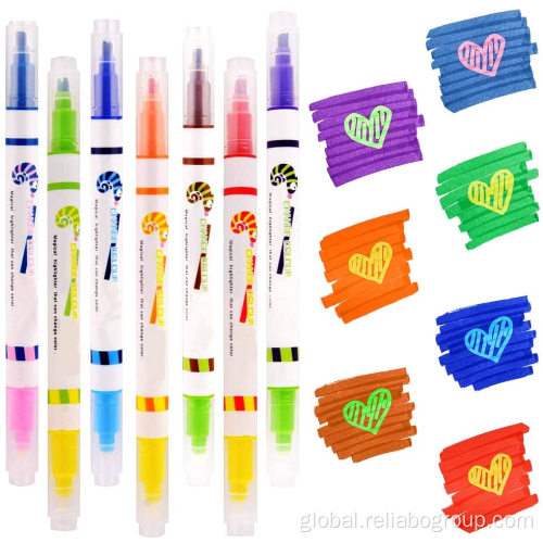 Color Changing Highlighter Pen Wholesale Stationery Magic Marker Color Changing Pen Manufactory